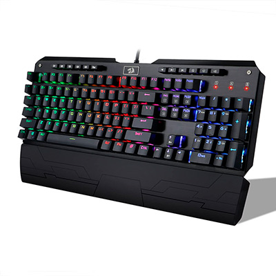 Redragon K555 INDRAH RGB LED Beleuchtete Mechanische Tastatur, Multimedia, Makro- und Profil-Tasten Mechanische Gaming Tastatur