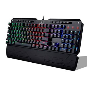  Redragon K555 INDRAH RGB LED Beleuchtete Mechanische Tastatur, Multimedia, Makro- und Profil-Tasten Mechanische Gaming Tastatur
