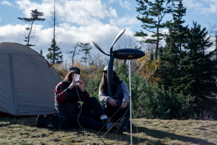 Camping-Windkraftanlage