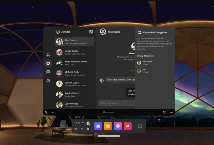 Ende-zu-Ende-Verschlüsselung für Quest VR Messenger