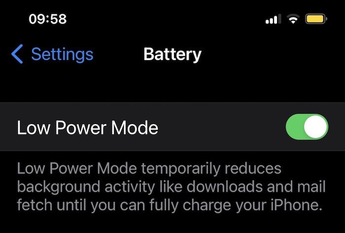 Energiesparmodus iPhone