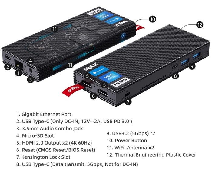 Mele PCG02 Pro-Spezifikationen