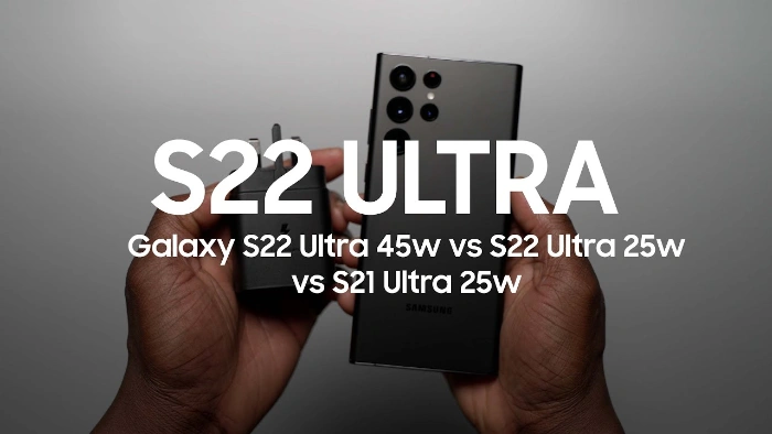 Samsung Galaxy S22 Ultra 45W aufladen getestet (Video)