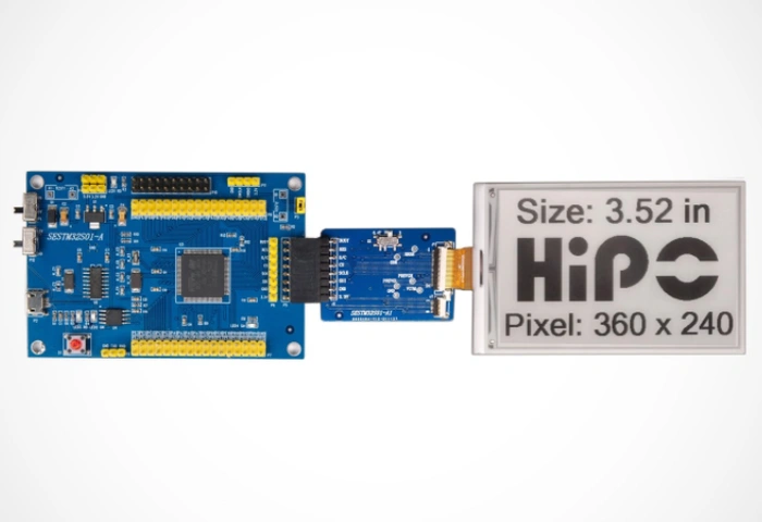 Das E-Paper-Display von HiPo benötigt keine Batterien und verwendet NFC