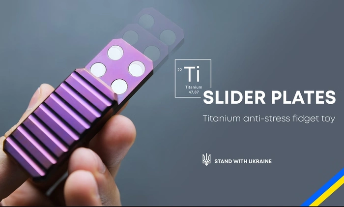 Ti Slider Plates Titanium Fidget Gadget hilft beim Fokussieren