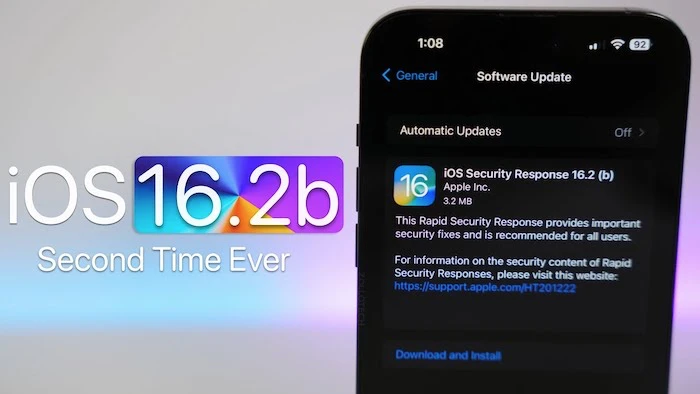 Apple veröffentlicht iOS 16.2 (b) Security Response