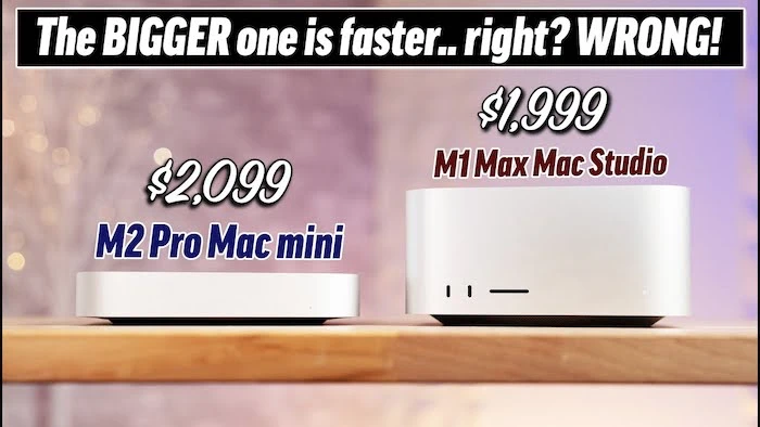 M2 Pro Mac Mini vs. M1 Max Mac Studio (Video)